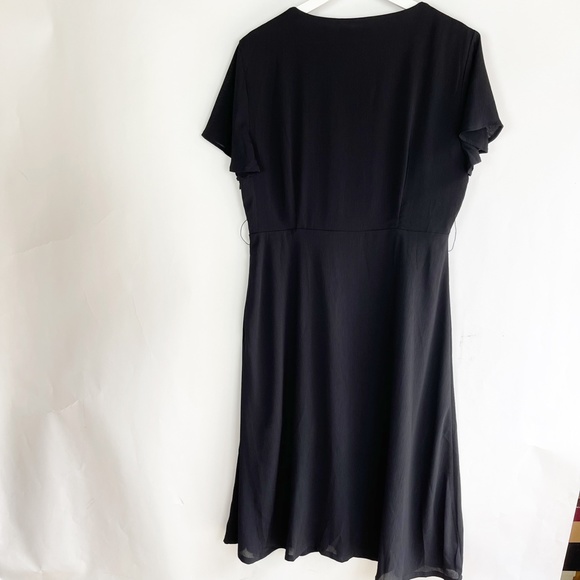 ATMOS & HERE Dress Black Size Large Flare Side zip - Picture 2 of 5